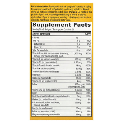 Nature's Way, Alive!® Prenatal Premium Multivitamin, Berry, 60 Vegan Softgels