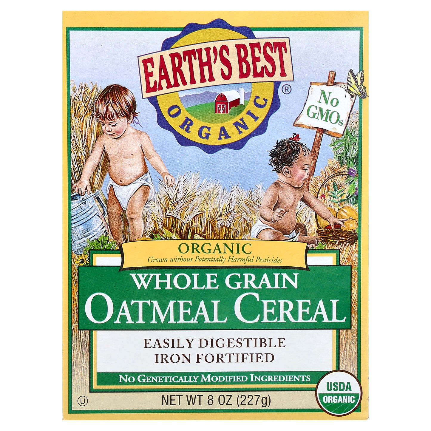 Earth's Best, Organic Whole Grain Oatmeal Cereal, 8 oz (227 g)