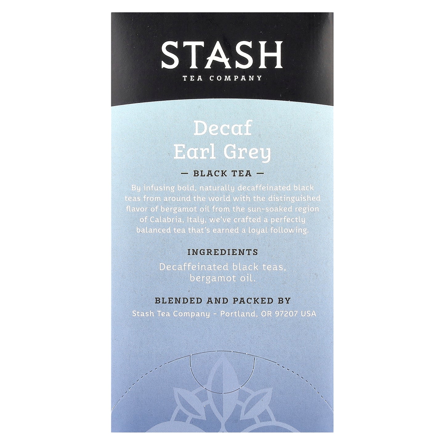 Stash Tea, Black Tea, Decaf Earl Grey, 18 Tea Bags, 1.1 oz (33 g)