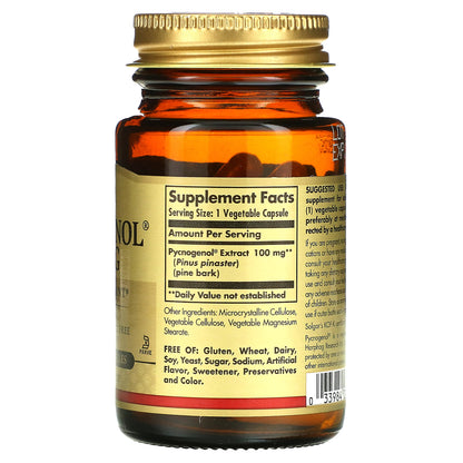 Solgar, Pycnogenol, 100 mg, 30 Vegetable Capsules