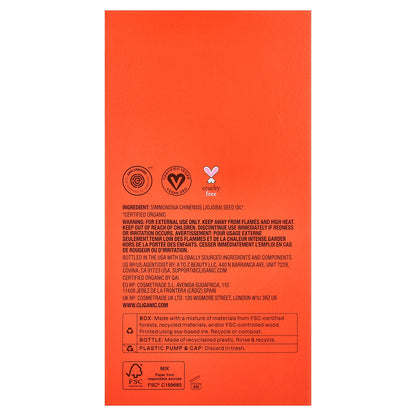 Cliganic, Organic Jojoba Oil, For Oily & Combination Skin, 16 fl oz (473 ml)