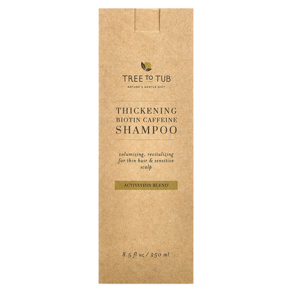 Tree To Tub, Thickening Biotin Caffeine Shampoo, Activation Blend , 8.5 fl oz (250 ml)