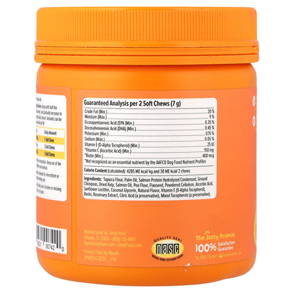 Zesty Paws, Skin & Coat Bites + Salmon Oil, For Dogs, All Ages, Salmon , 90 Soft Chews, 11.1 oz (315 g)