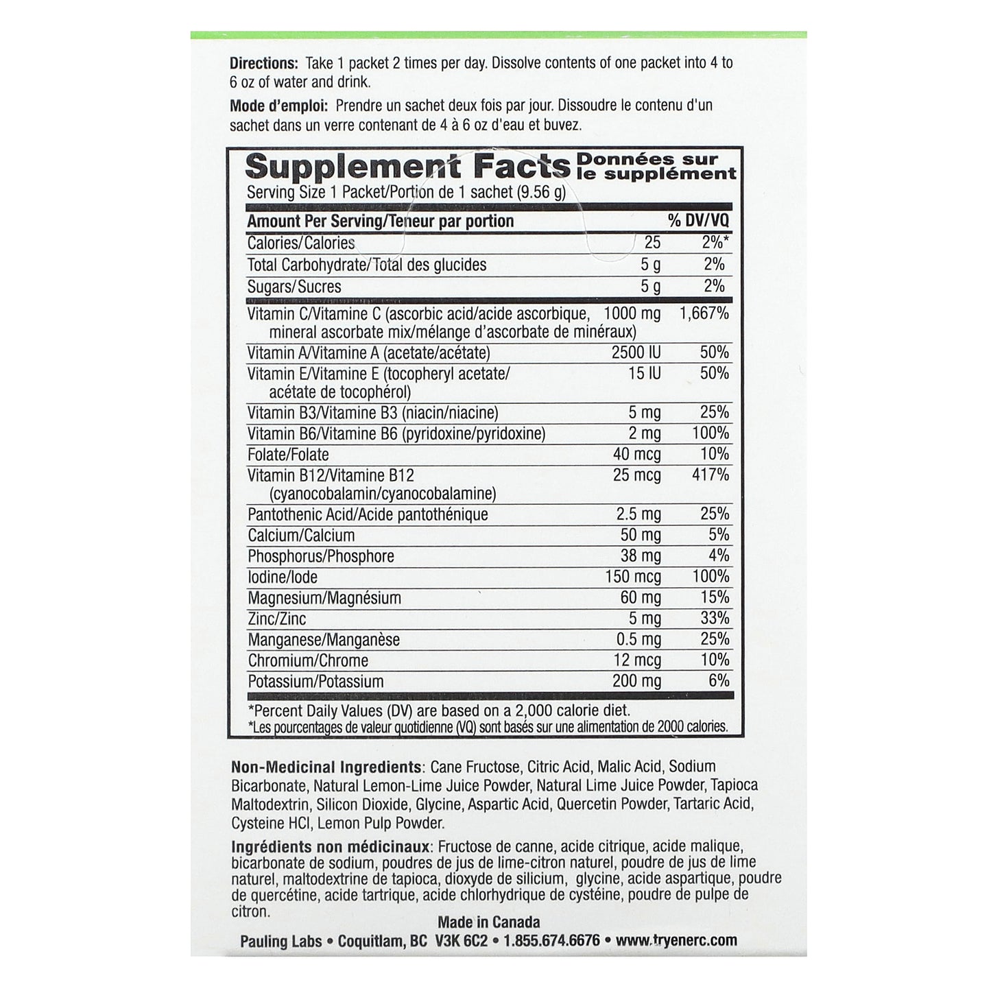 Ener-C, Vitamin C, Multivitamin Drink Mix, Lemon Lime, 1,000 mg, 30 Packets, 0.3 oz (9.56 g) Each