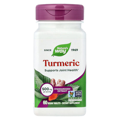 Nature's Way, Turmeric, 500 mg, 60 Vegan Tablets
