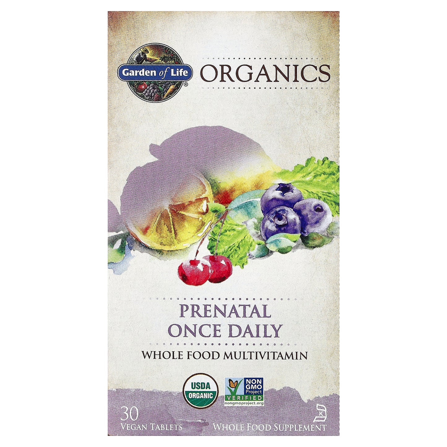 Garden of Life, Organics, Prenatal Once Daily, 30 Vegan Tablets