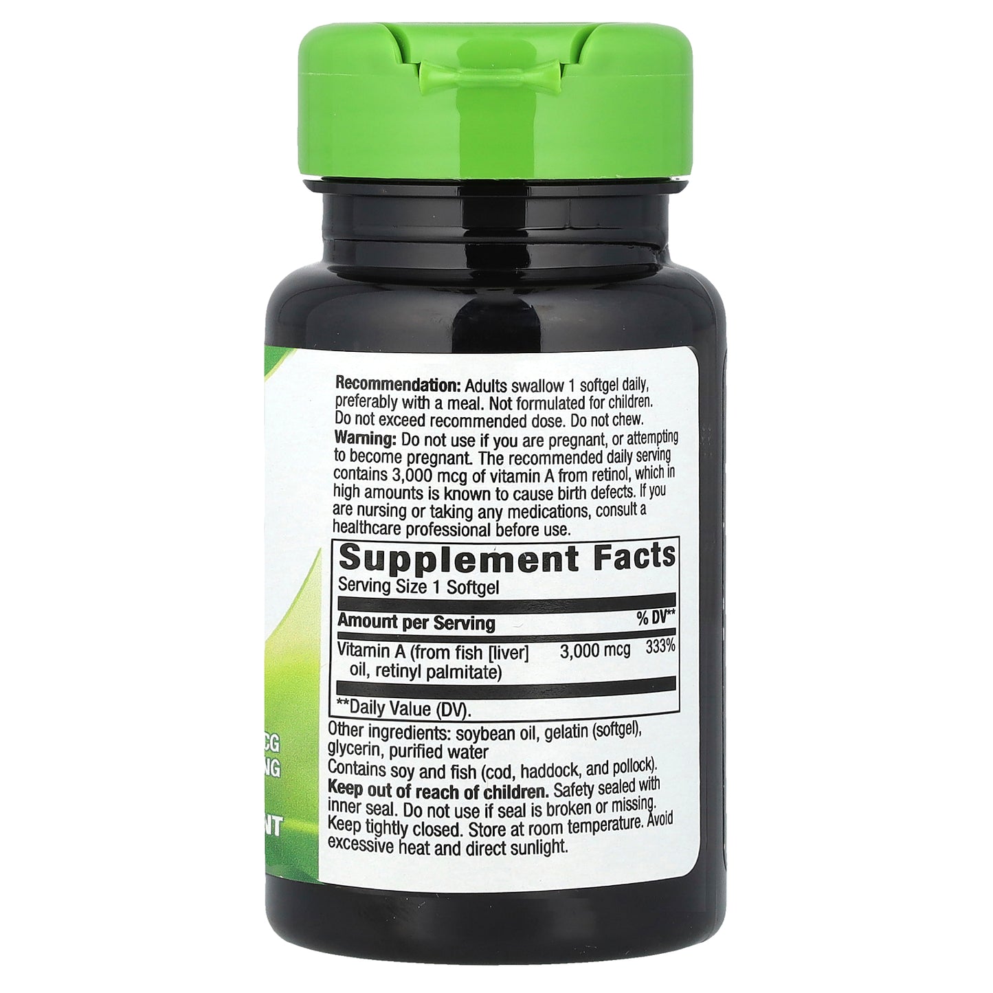 Nature's Way, Vitamin A, 3,000 mcg, 100 Softgels