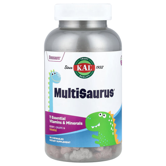 KAL, MultiSaurus®, Berry, Grape & Orange, 180 Chewables