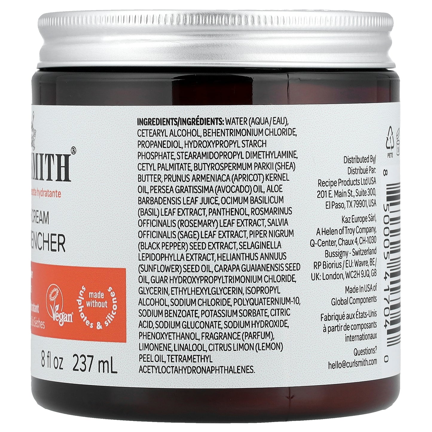 Curlsmith, Double Cream Deep Quencher, Step 2, Dull or Dry Curls, 8 fl oz (237 ml)