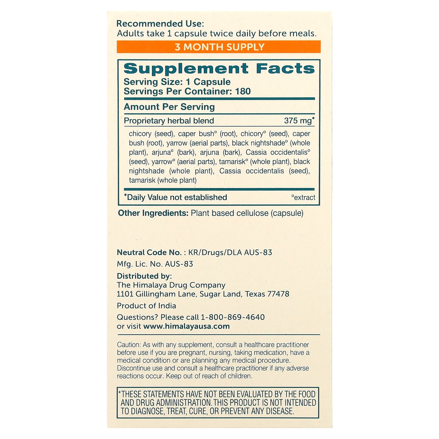 Himalaya, Liver Care®, 180 Vegetarian Capsules