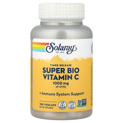 Solaray, Timed Release Super Bio Vitamin C, 100 VegCaps