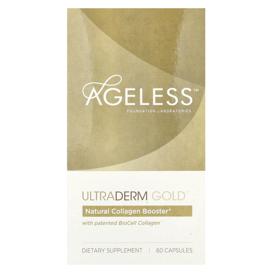 Ageless Foundation Laboratories, UltraDerm Gold, Natural Collagen Booster with Patented BioCell Collagen, 60 Capsules