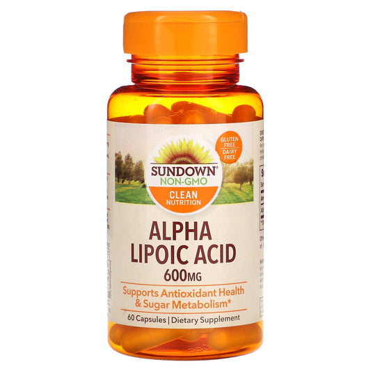 Sundown Naturals, Alpha Lipoic Acid, 600 mg, 60 Capsules