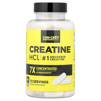 Con-Cret, Creatine HCl, 72 Capsules (750 mg per Capsule)