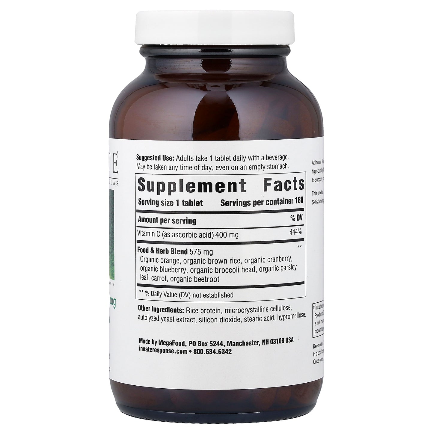 Innate Response Formulas, Vitamin C-400, 180 Tablets