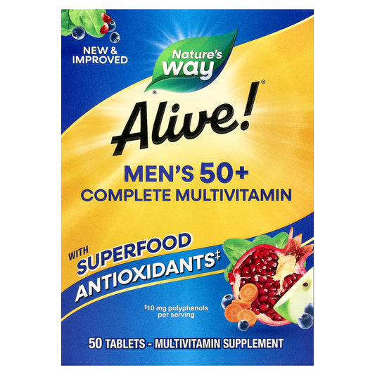 Nature's Way, Alive!® Men's 50+ Complete Multivitamin, 50 Tablets