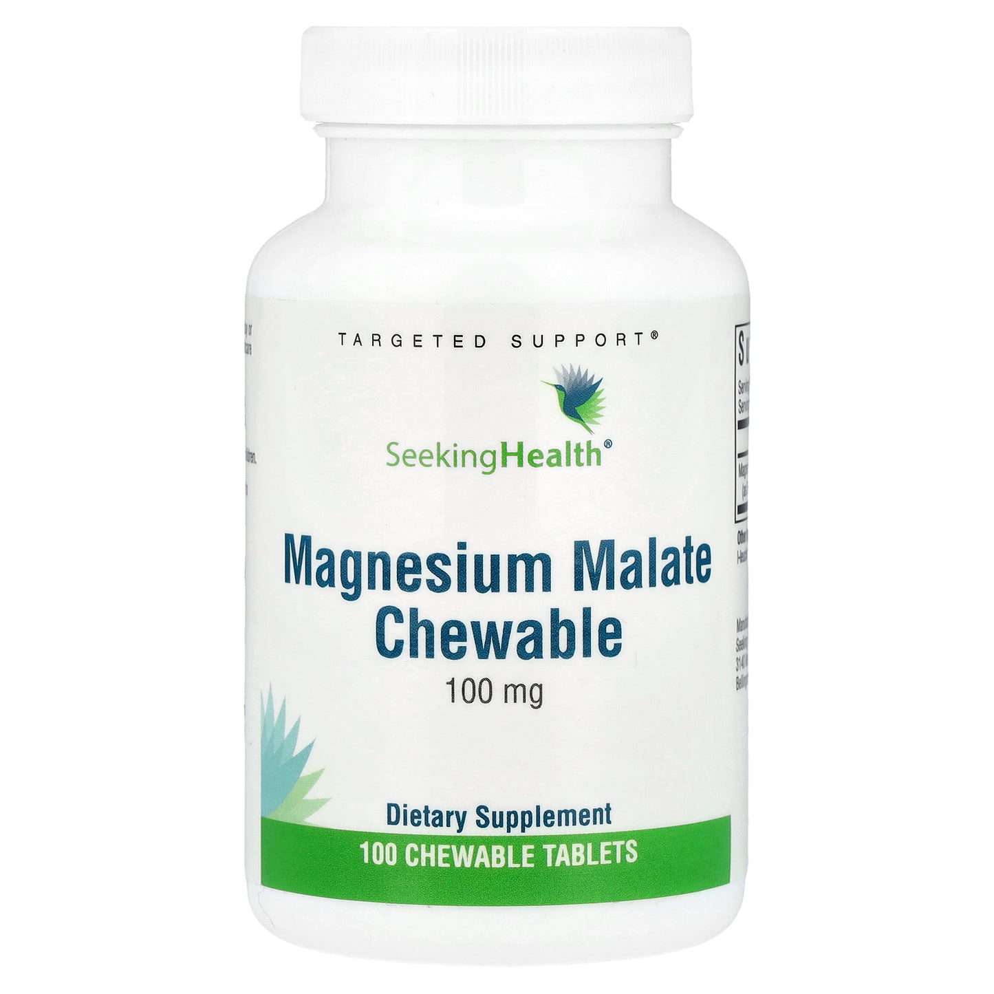 Seeking Health, Magnesium Malate Chewable, 100 mg, 100 Chewable Tablets