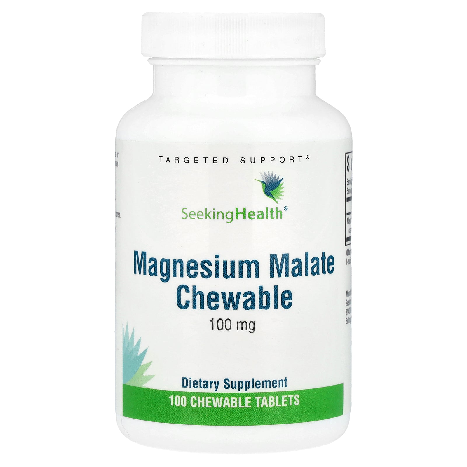Seeking Health, Magnesium Malate Chewable, 100 mg, 100 Chewable Tablets