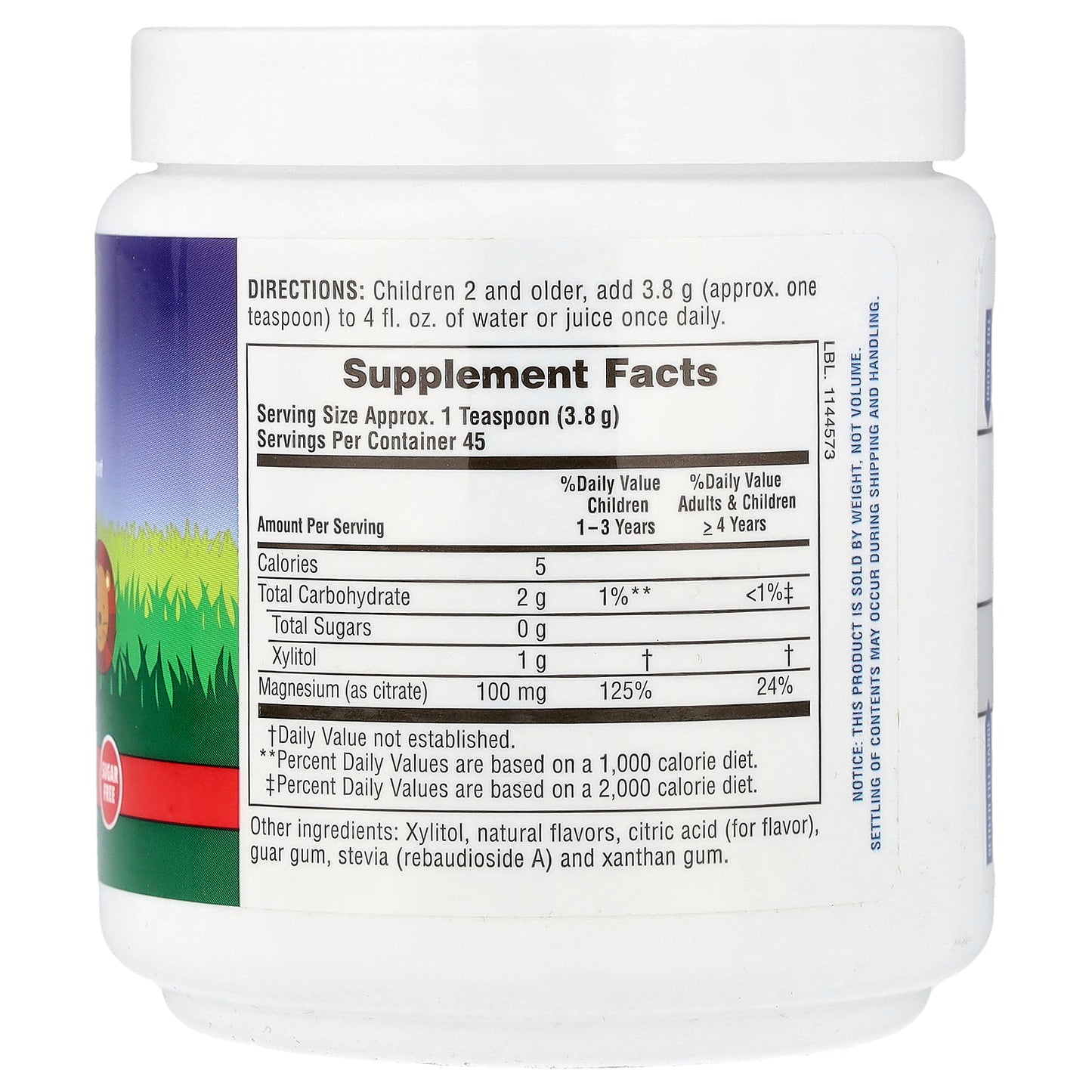 NaturesPlus, Mag Kidz®, Animal Parade®, Children's Magnesium Powder Supplement, Cherry, 0.38 lb (171 g)