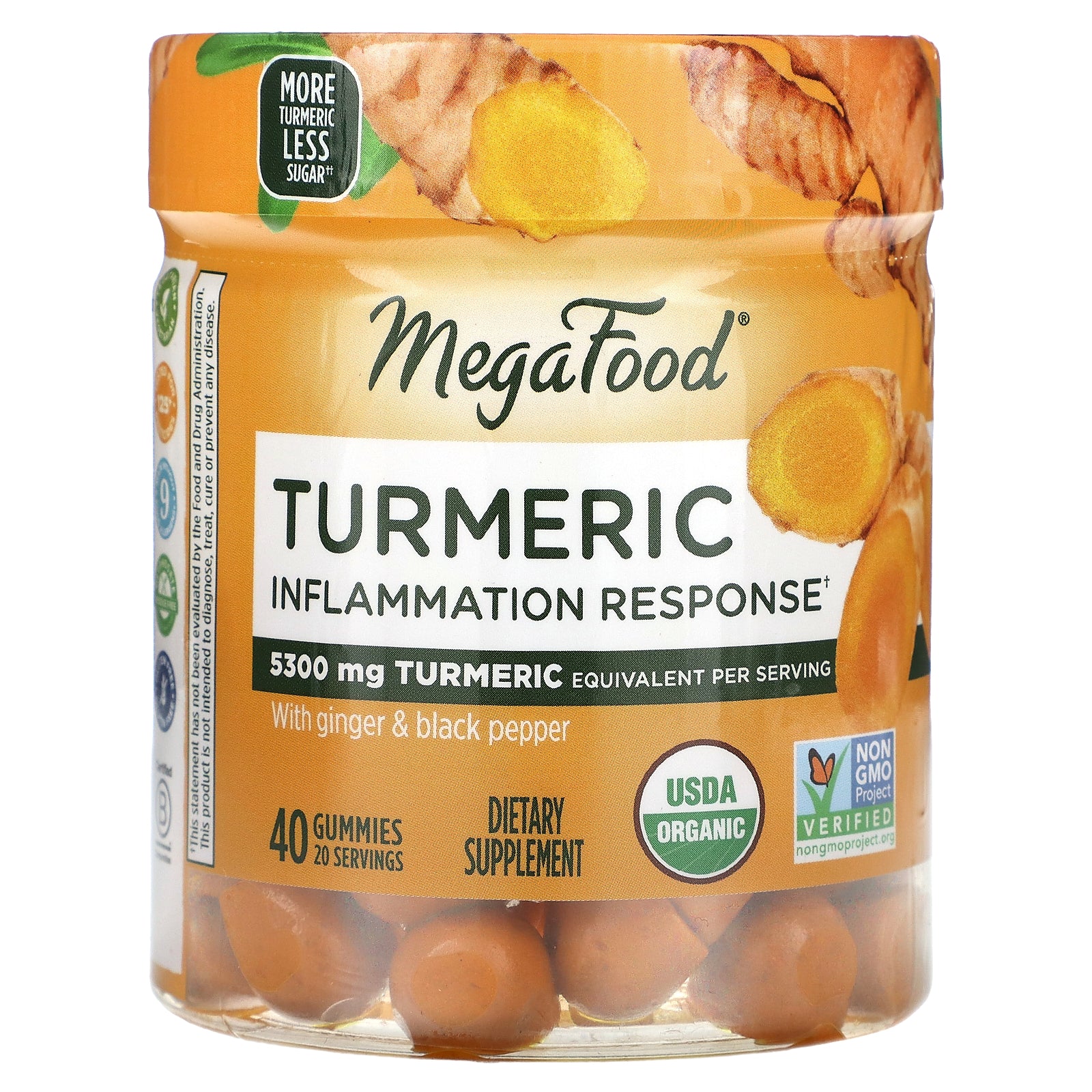 MegaFood, Turmeric, Inflammation Response, 40 Gummies