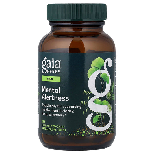 Gaia Herbs, Mental Alertness, 60 Liquid Phyto-Caps® (418 mg Per cap)
