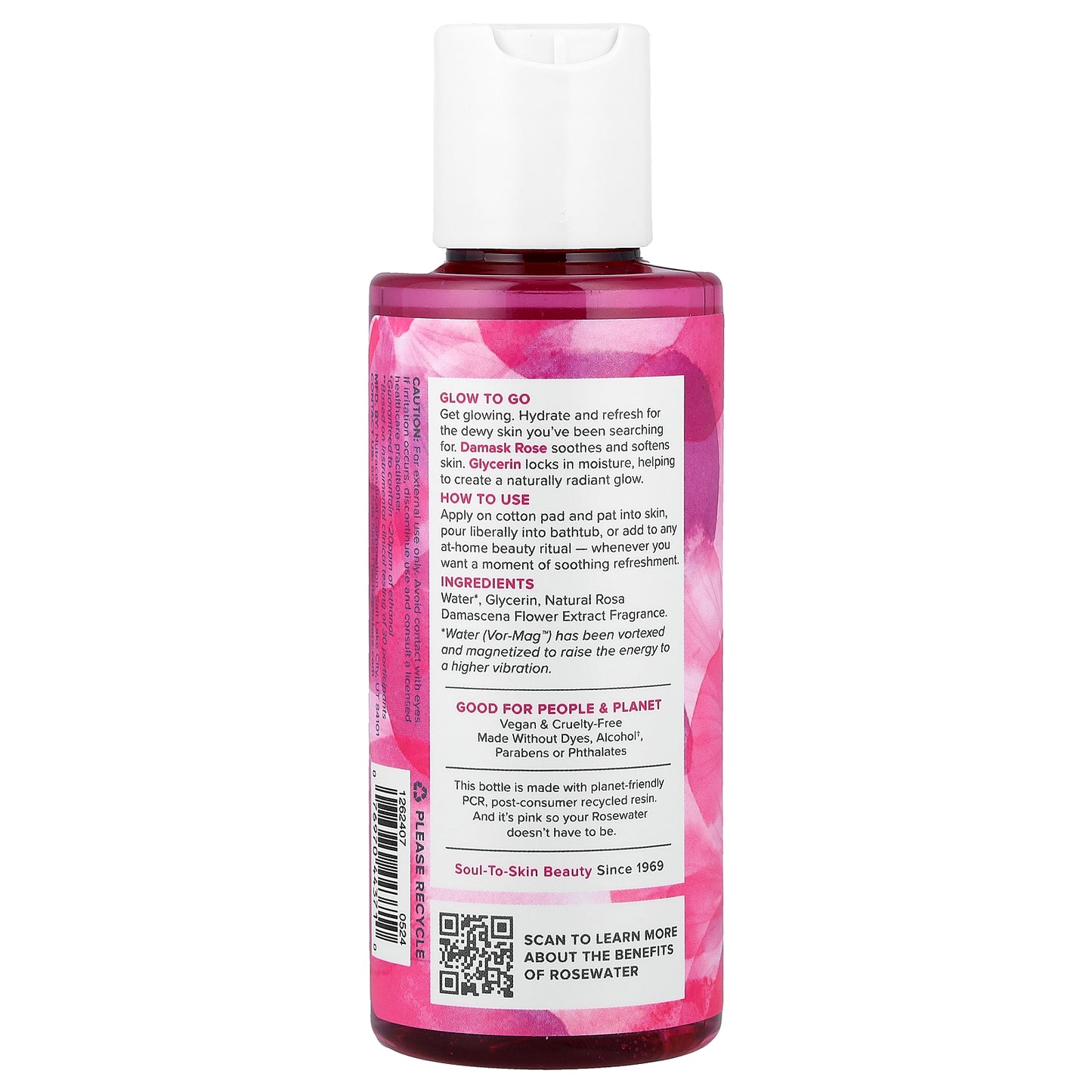 Heritage Store, Hydrating Facial Splash, Dry to Combination Skin, Rosewater & Glycerin, 4 fl oz (118 ml)