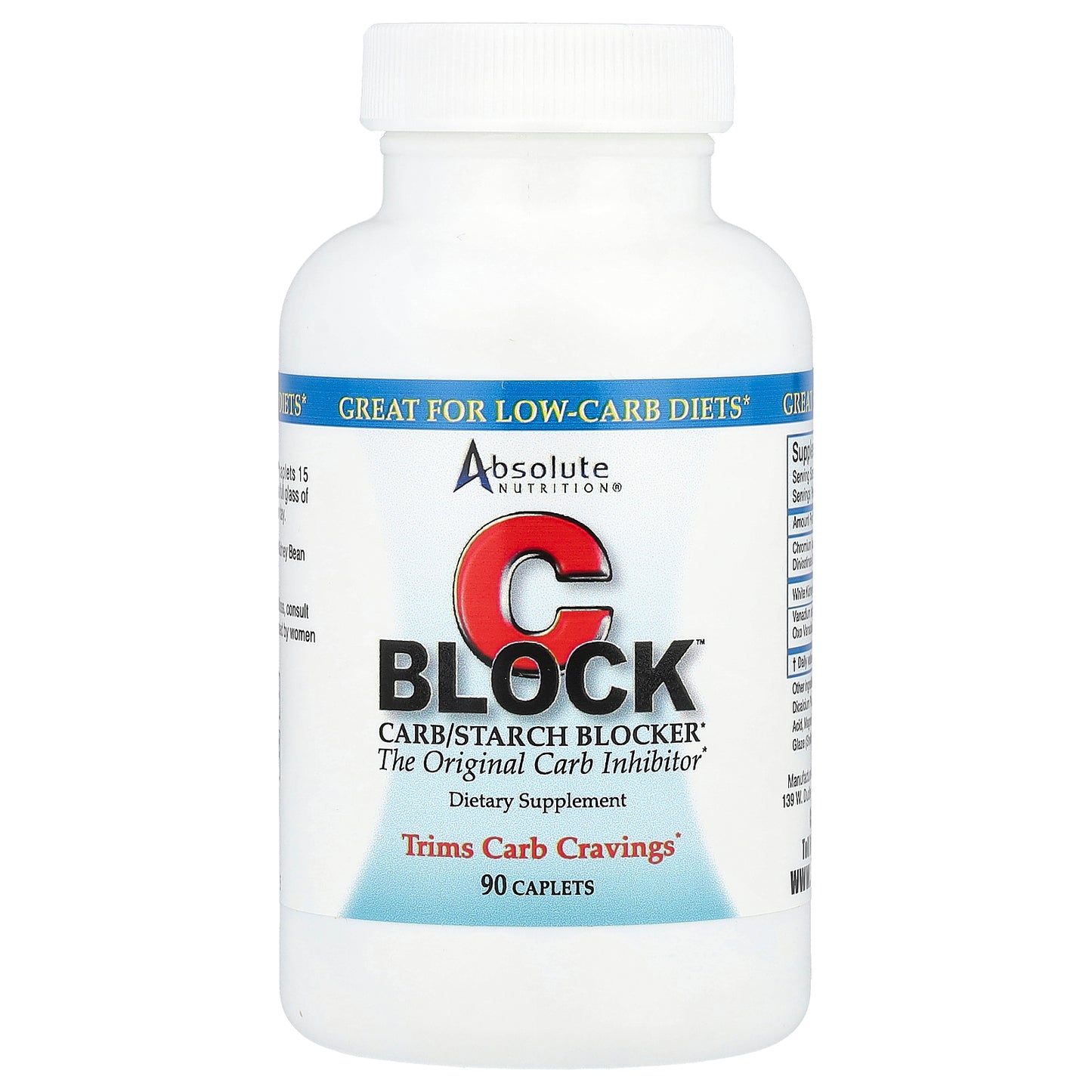 Absolute Nutrition, CBlock™, Carb/Starch Blocker, 90 Caplets