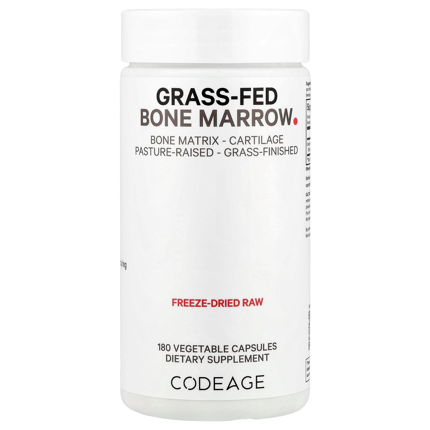 Codeage, Grass-Fed Bone Marrow, 180 Vegetable Capsules