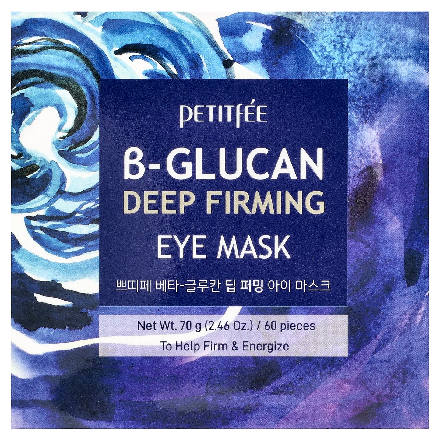 Petitfee, B-Glucan Deep Firming Eye Mask, 60 Pieces, 2.46 oz (70 g)