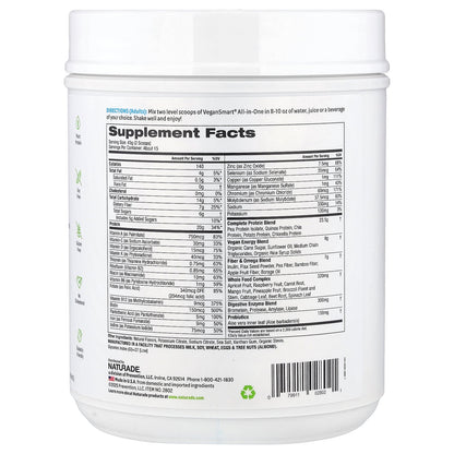 VeganSmart, All-In-One Nutritional Shake, Vanilla, 1.4 lb (645 g)