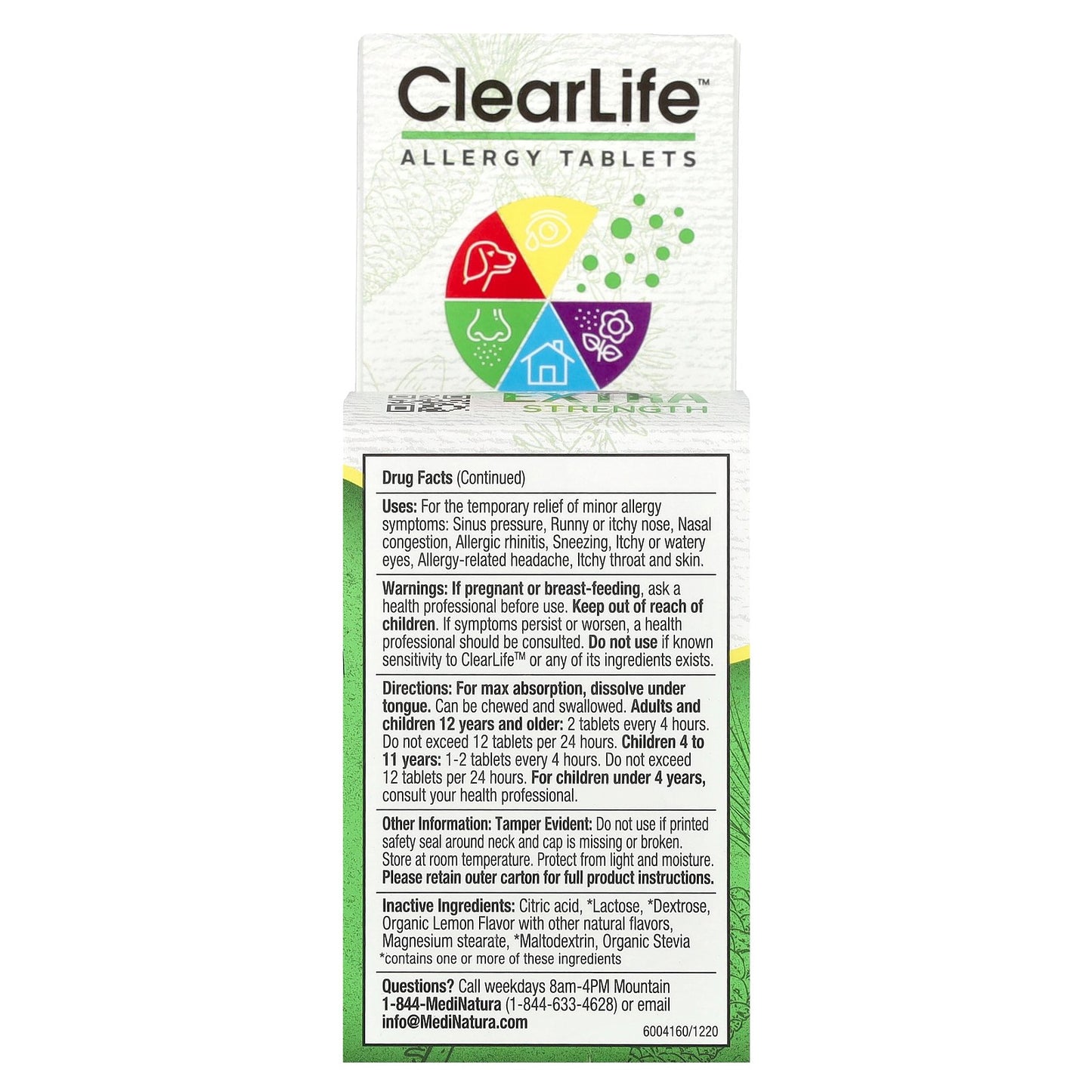 MediNatura, ClearLife™ Allergy Tablets, 60 Tablets