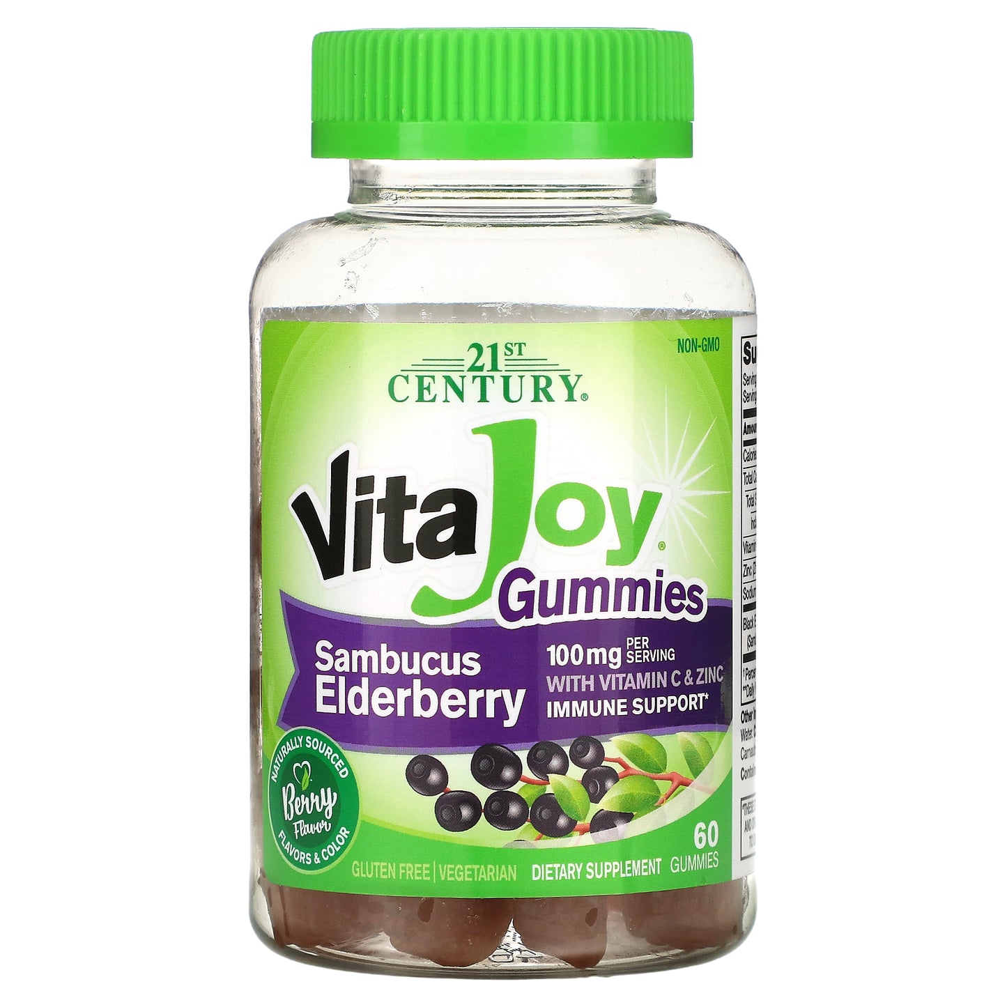 21st Century, VitaJoy® Sambucus Elderberry Gummies, 60 Vegetarian Gummies