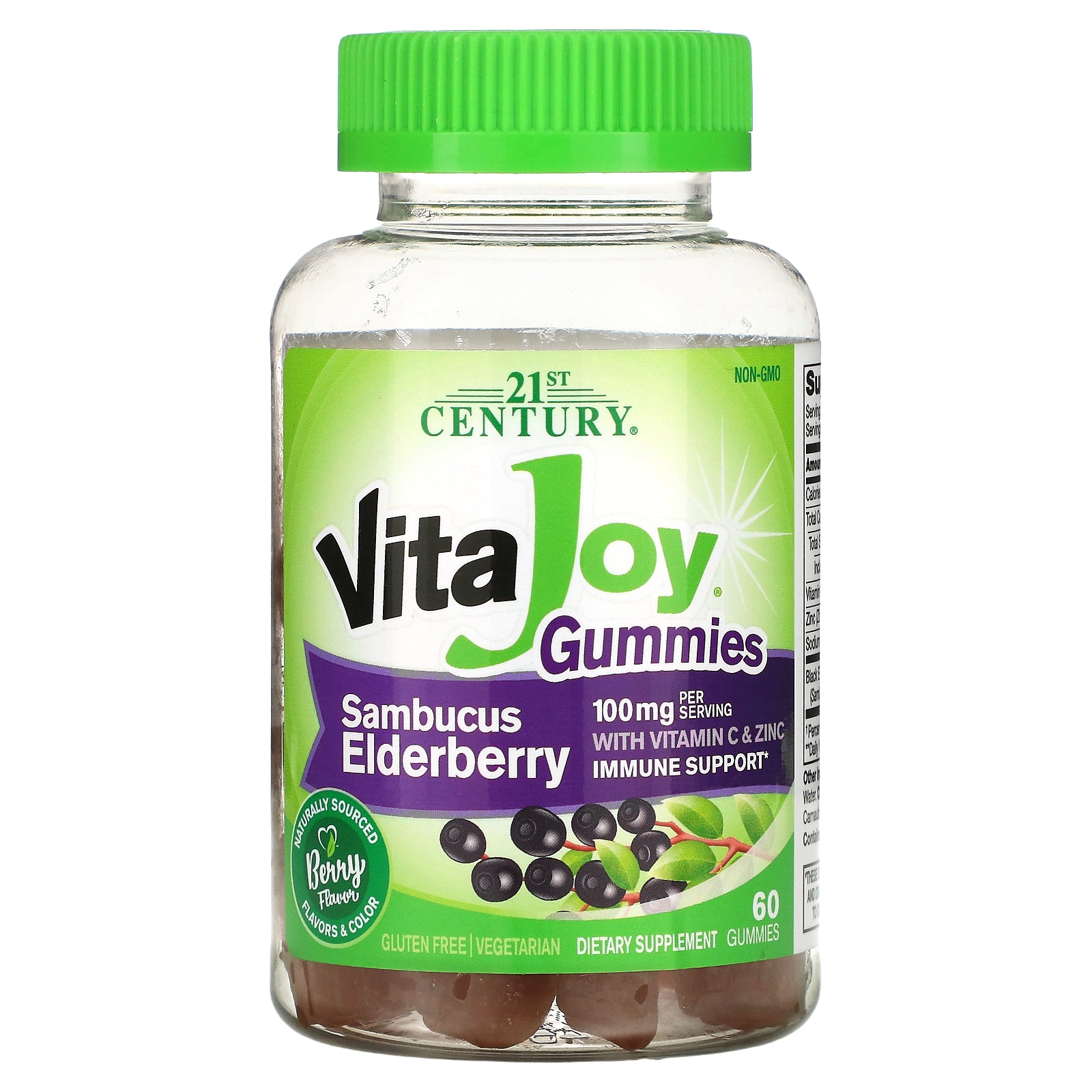 21st Century, VitaJoy® Sambucus Elderberry Gummies, 60 Vegetarian Gummies