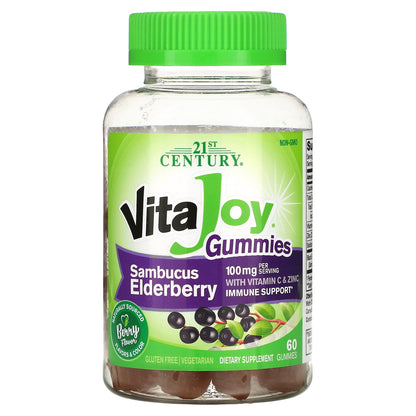 21st Century, VitaJoy® Sambucus Elderberry Gummies, 60 Vegetarian Gummies
