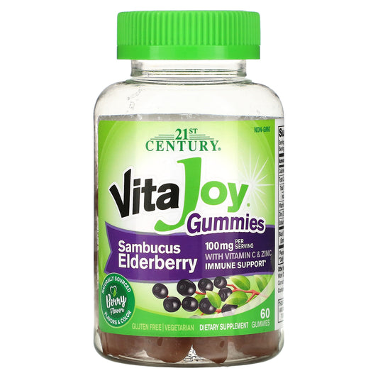 21st Century, VitaJoy® Sambucus Elderberry Gummies, 60 Vegetarian Gummies