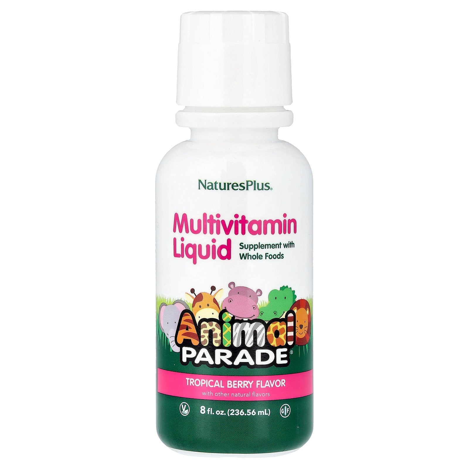 NaturesPlus, Animal Parade®, Multivitamin Liquid, Tropical Berry, 8 fl oz (236.56 ml)