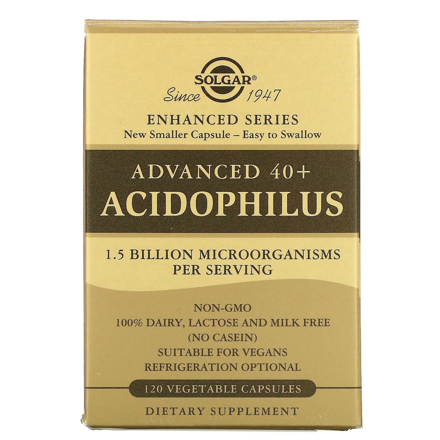 Solgar, Advanced 40+ Acidophilus, 120 Vegetable Capsules