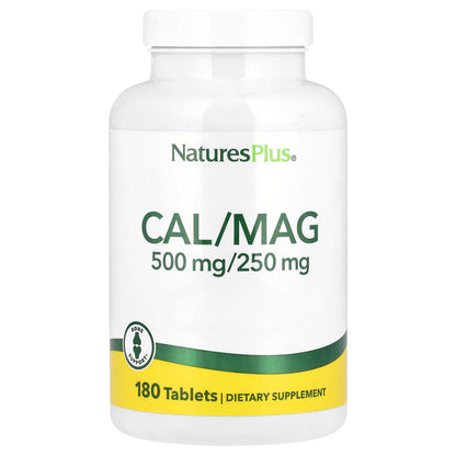 NaturesPlus, Cal/Mag, 500 mg/250 mg, 180 Tablets