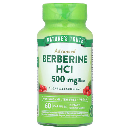 Nature's Truth, Berberine HCI, 60 Capsules (250 mg per Capsule)