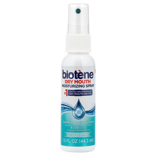 Biotene Dental Products, Dry Mouth Moisturizing Spray, Gentle Mint, 1.5 fl oz (44.3 ml)