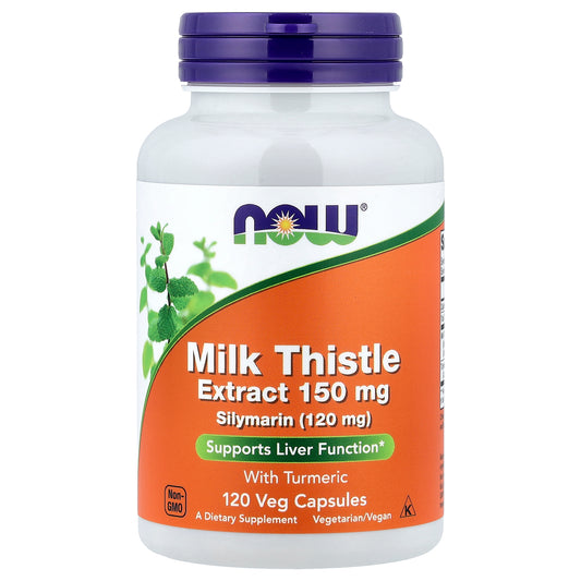 NOW Foods, Milk Thistle Extract with Turmeric, 120 Veg Capsules