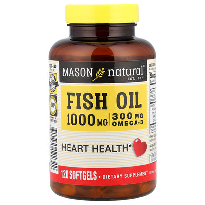 Mason Natural, Fish Oil, 1,000 mg, 120 Softgels