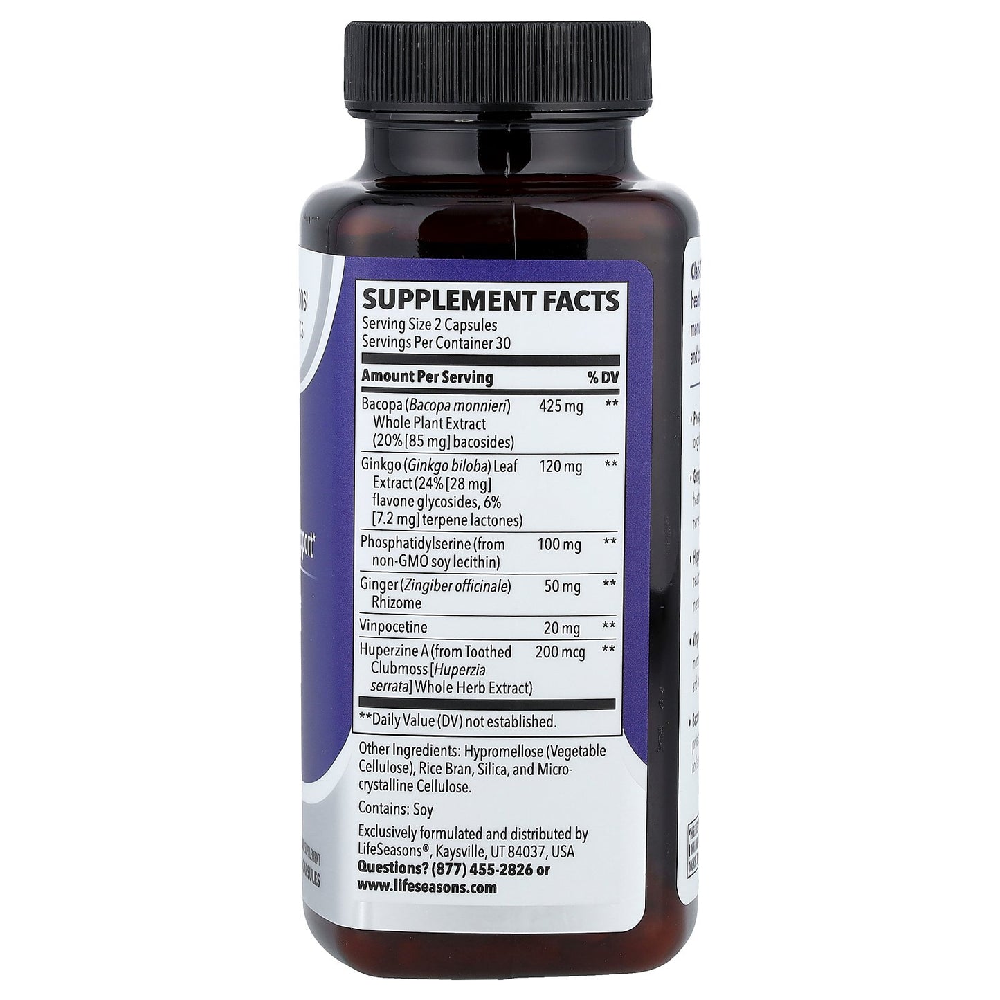 LifeSeasons, Clari-T™, Cognitive Support, 60 Veg Capsules