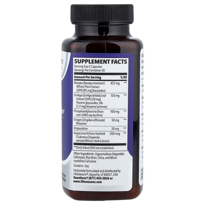 LifeSeasons, Clari-T™, Cognitive Support, 60 Veg Capsules