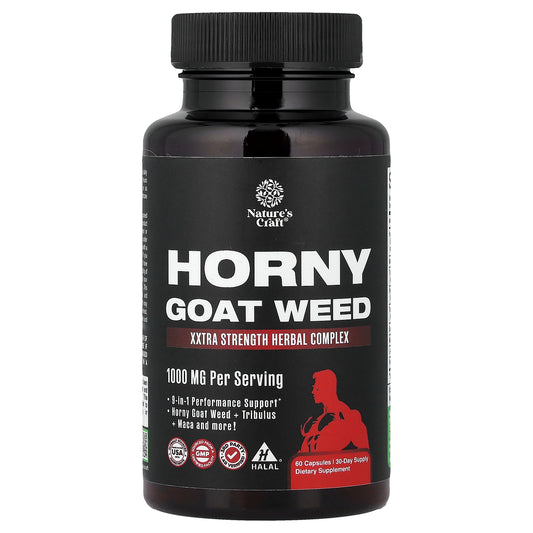 Nature's Craft, Horny Goat Weed, Xxtra Strength Herbal Complex, 60 Capsules