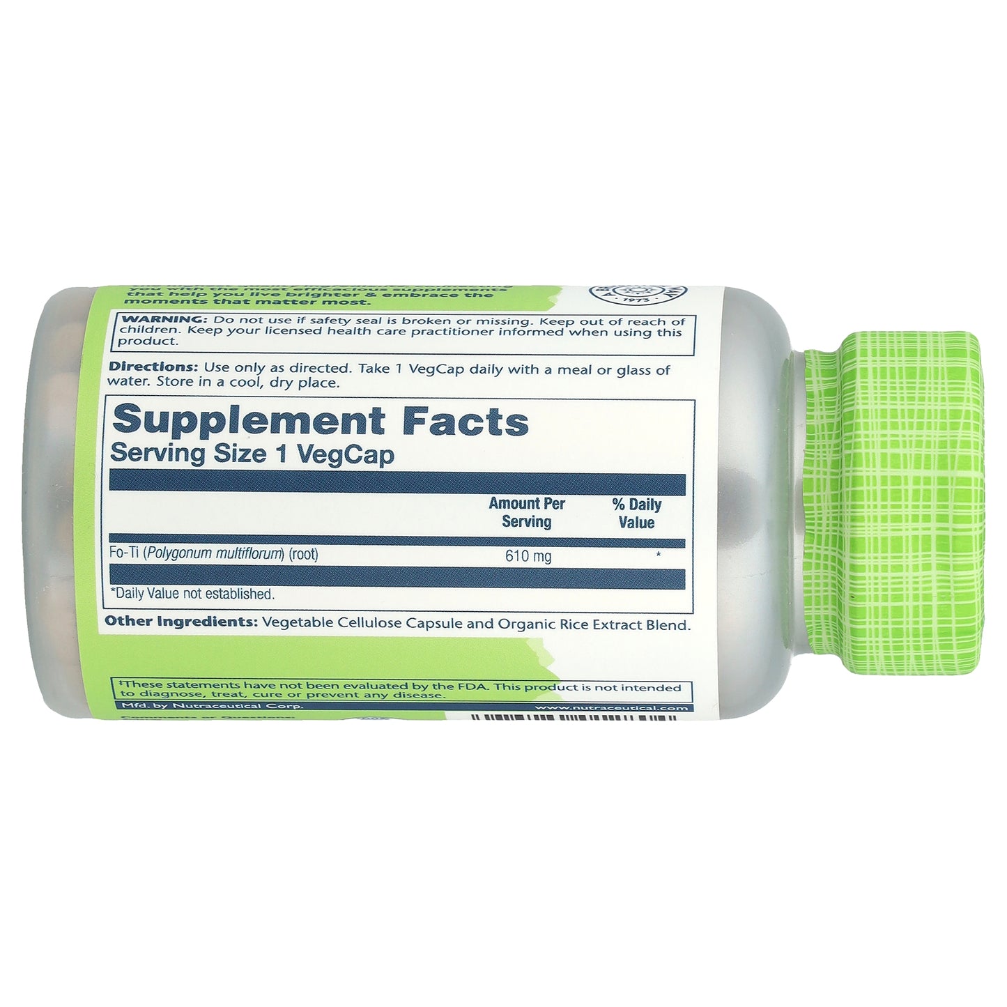 Solaray, True Herbs, Fo-Ti He-Shou-Wu, 610 mg, 100 VegCaps