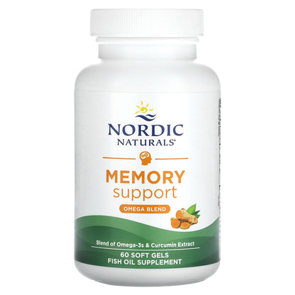 Nordic Naturals, Memory Support, Omega Blend, 1,000 mg, 60 Soft Gels (500 mg per Soft Gel)