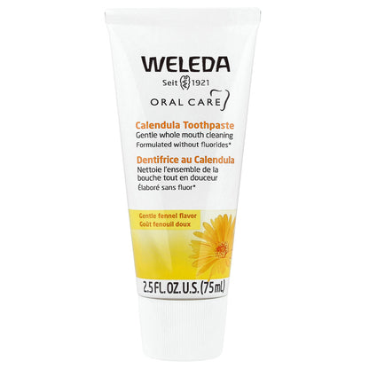 Weleda, Oral Care, Calendula Toothpaste, Gentle Fennel, 2.5 fl oz (75 ml)