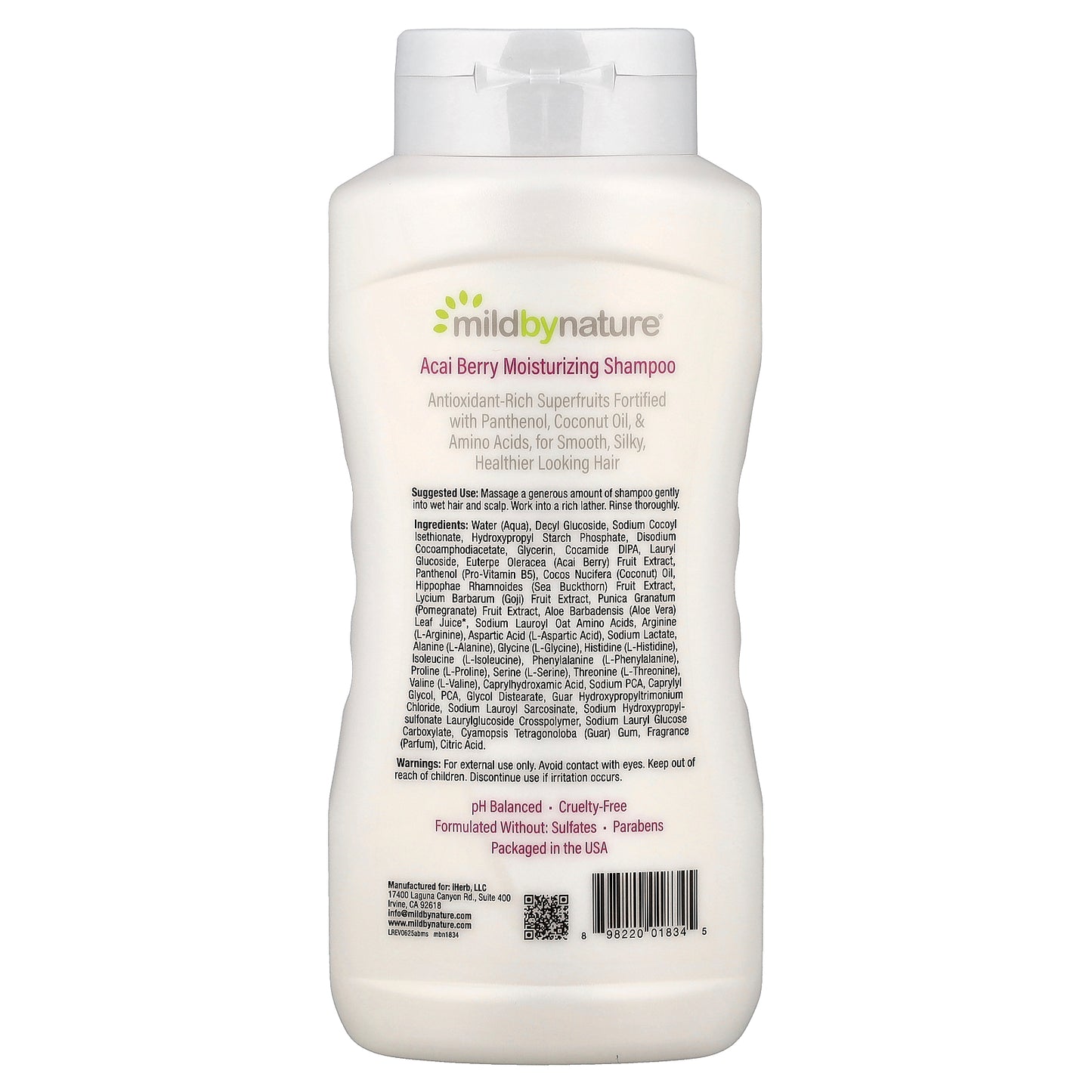 Mild By Nature, Acai Berry Moisturizing Shampoo, 16 fl oz (473 ml)