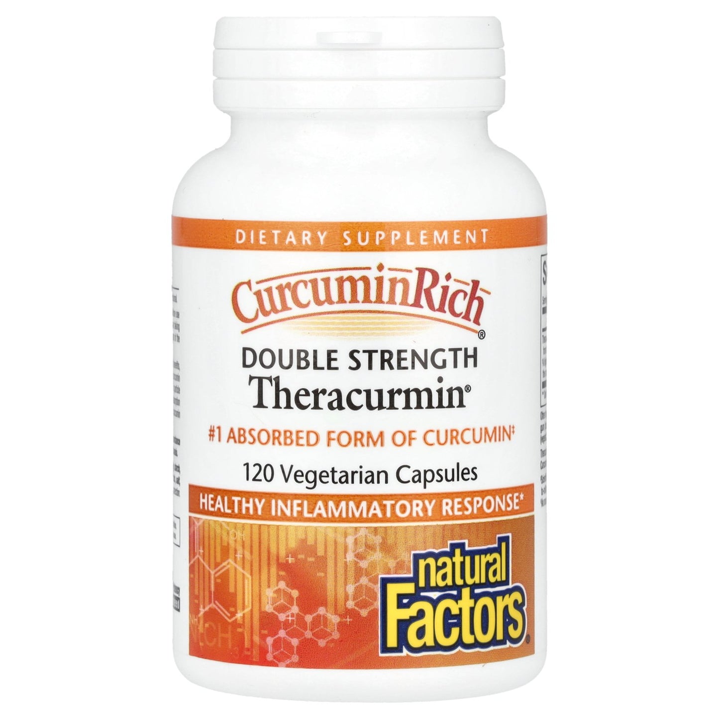 Natural Factors, CurcuminRich®, Double Strength Theracurmin®, 120 Vegetarian Capsules